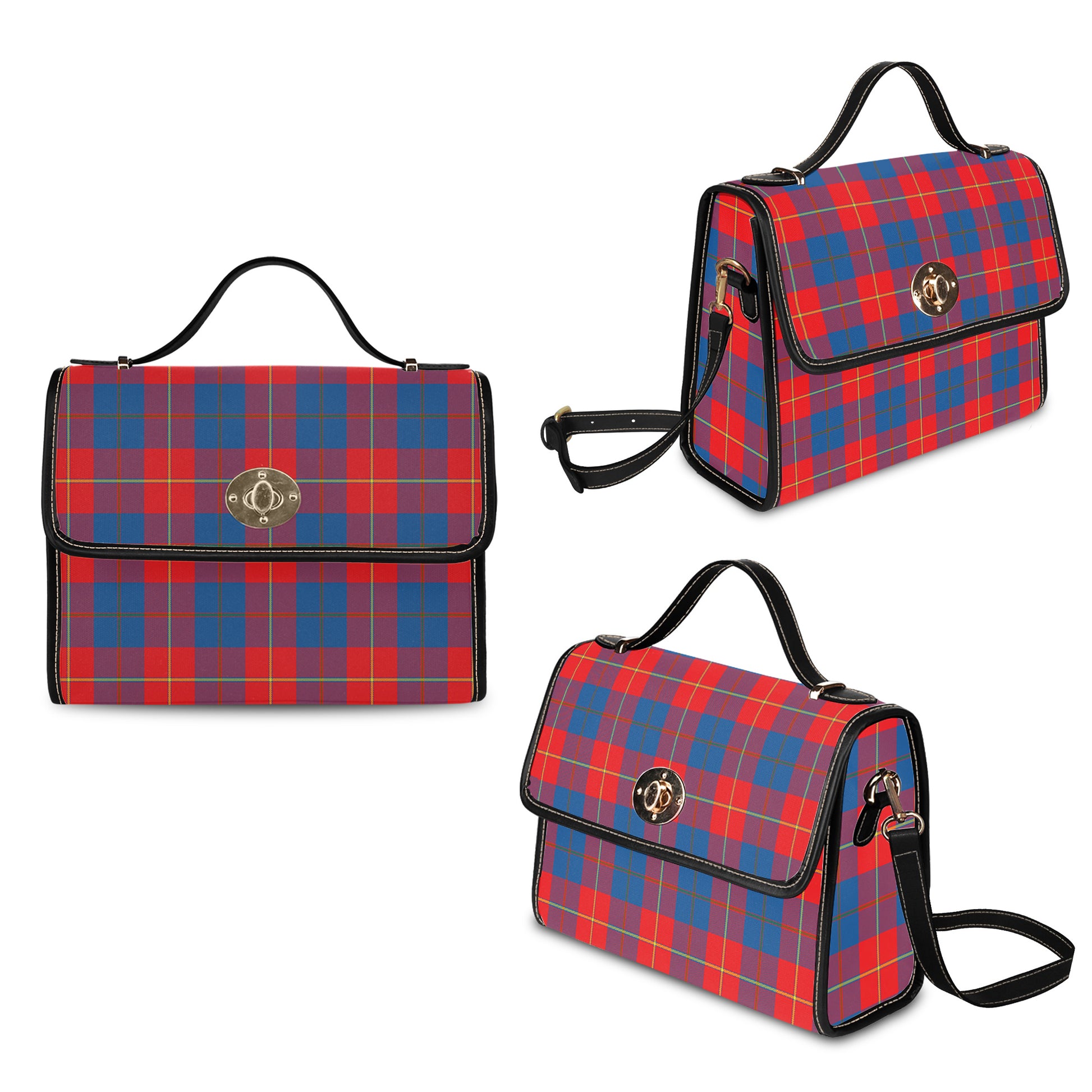 Blane Tartan Leather Strap Waterproof Canvas Bag One Size 34cm * 42cm (13.4" x 16.5") - Tartanvibesclothing