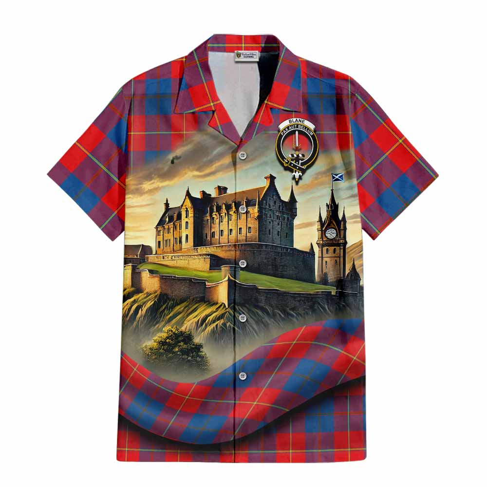 Blane Tartan Family Crest Hawaiian Shirt with Scottish Ancient Castle Style Kid - Tartan Vibes Clothing