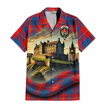 Blane Tartan Family Crest Hawaiian Shirt with Scottish Ancient Castle Style Kid - Tartan Vibes Clothing