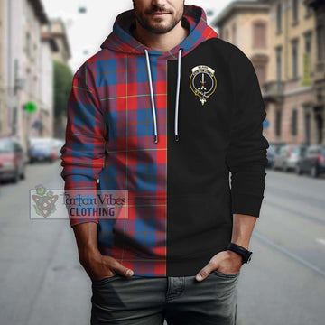 Blane Tartan Hoodie with Family Crest and Half Of Me Style Zip Hoodie - Tartan Vibes Clothing