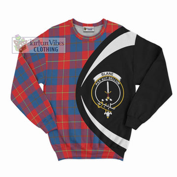 Blane Tartan Sweatshirt with Family Crest Circle Style Unisex - Tartan Vibes Clothing