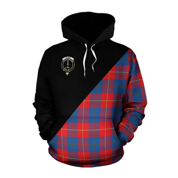 Blane Tartan Cotton Hoodie with Family Crest and Military Logo Style Pullover Hoodie XS - Tartan Vibes Clothing
