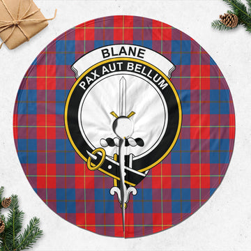 Blane Tartan Christmas Tree Skirt with Family Crest 47*47 inch - Tartan Vibes Clothing