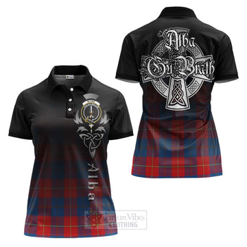 Tartan Vibes Clothing Blane Tartan Women's Polo Shirt Featuring Alba Gu Brath Family Crest Celtic Inspired