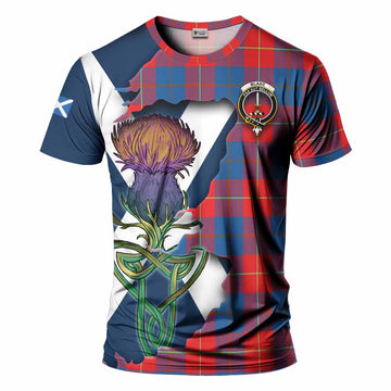 Tartan Vibes Clothing Blane Tartan Family Crest T-Shirt Scottish Thistle Celtic Inspired
