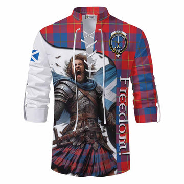 Blane Crest Tartan Ghillie Kilt Shirt Inspired by the Freedom of Scottish Warrior Men - Tartan Vibes Clothing