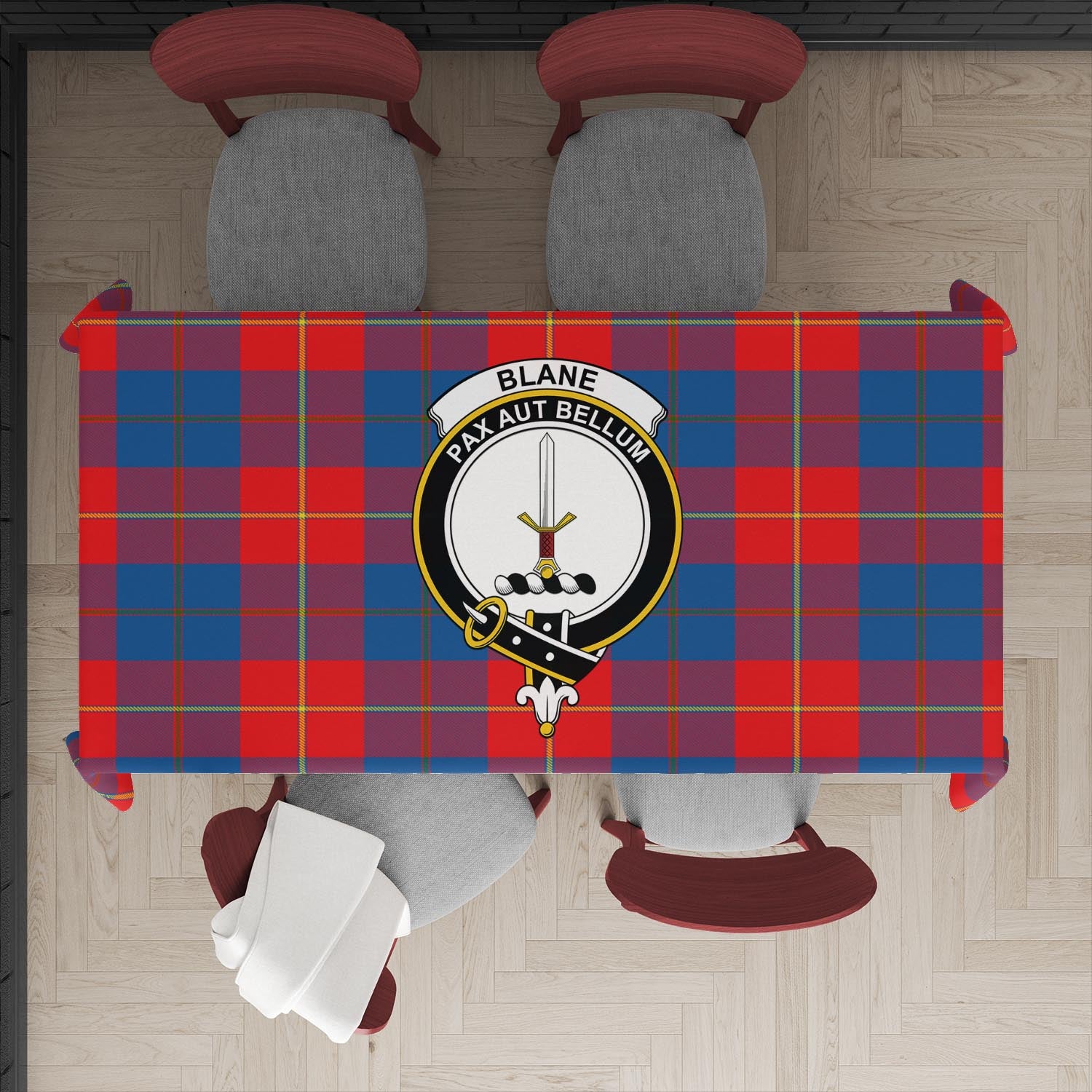 Blane Tartan Tablecloth with Family Crest XL 57.1"x70.9"(145x180cm) - Tartan Vibes Clothing