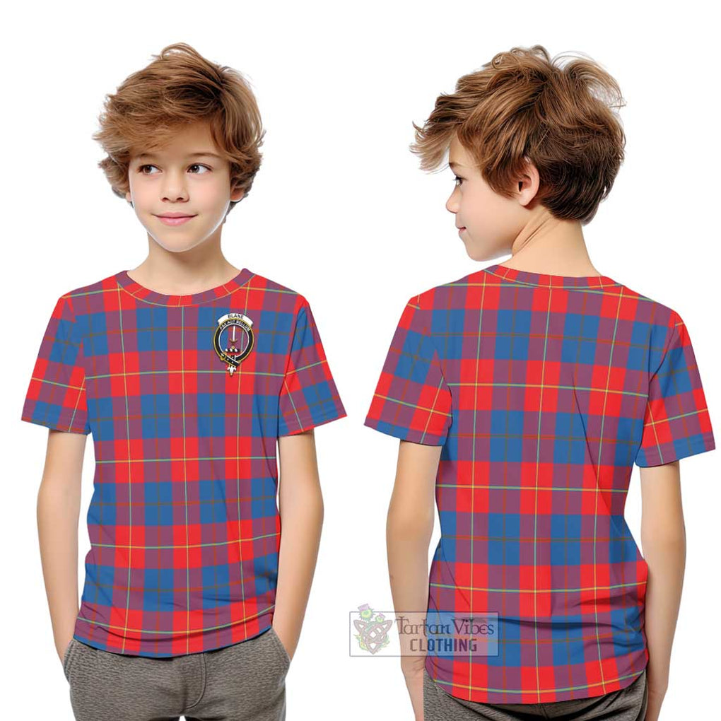 Blane Tartan Kid T-Shirt with Family Crest Youth XL Size14 - Tartan Vibes Clothing