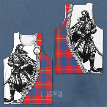 Blane Tartan Clan Crest Men's Tank Top with Highlander Warrior Celtic Style Men - Tartan Vibes Clothing