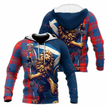 Blane Tartan Family Crest Knitted Hoodie with Scottish Majestic Lion Unisex Knitted Pullover Hoodie - Tartan Vibes Clothing