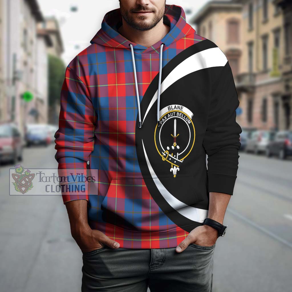 Blane Tartan Hoodie with Family Crest Circle Style Zip Hoodie - Tartan Vibes Clothing