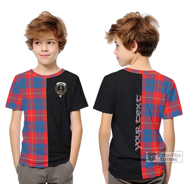 Blane Tartan Kid T-Shirt with Family Crest and Half Of Me Style Youth XL Size14 - Tartan Vibes Clothing