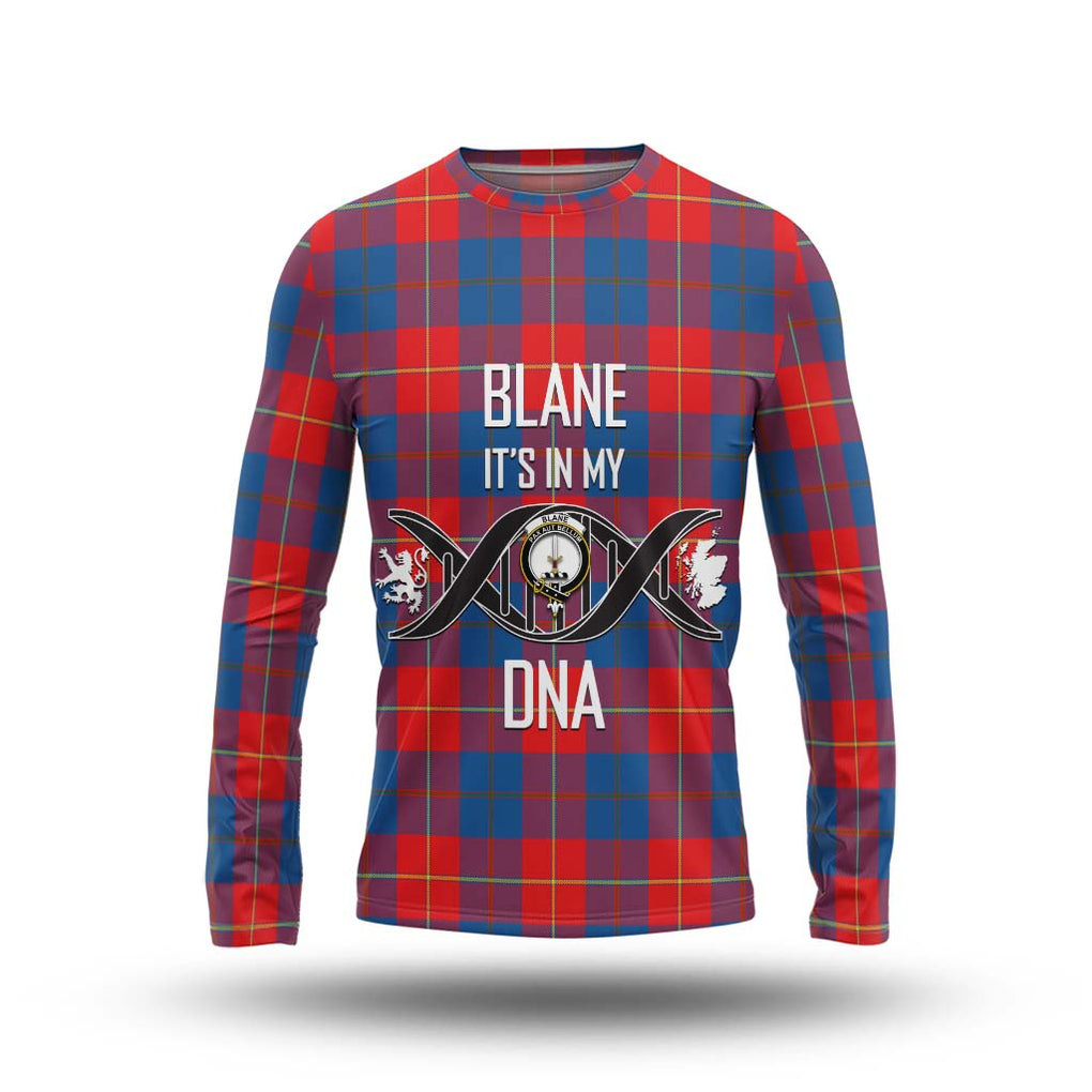 Blane Tartan Long Sleeve T-Shirt with Family Crest DNA In Me Style Unisex - Tartan Vibes Clothing