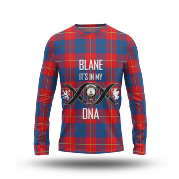 Blane Tartan Long Sleeve T-Shirt with Family Crest DNA In Me Style Unisex - Tartan Vibes Clothing