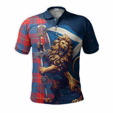 Blane Tartan Family Crest Men's Polo Shirt with Scottish Majestic Lion Kid - Tartan Vibes Clothing