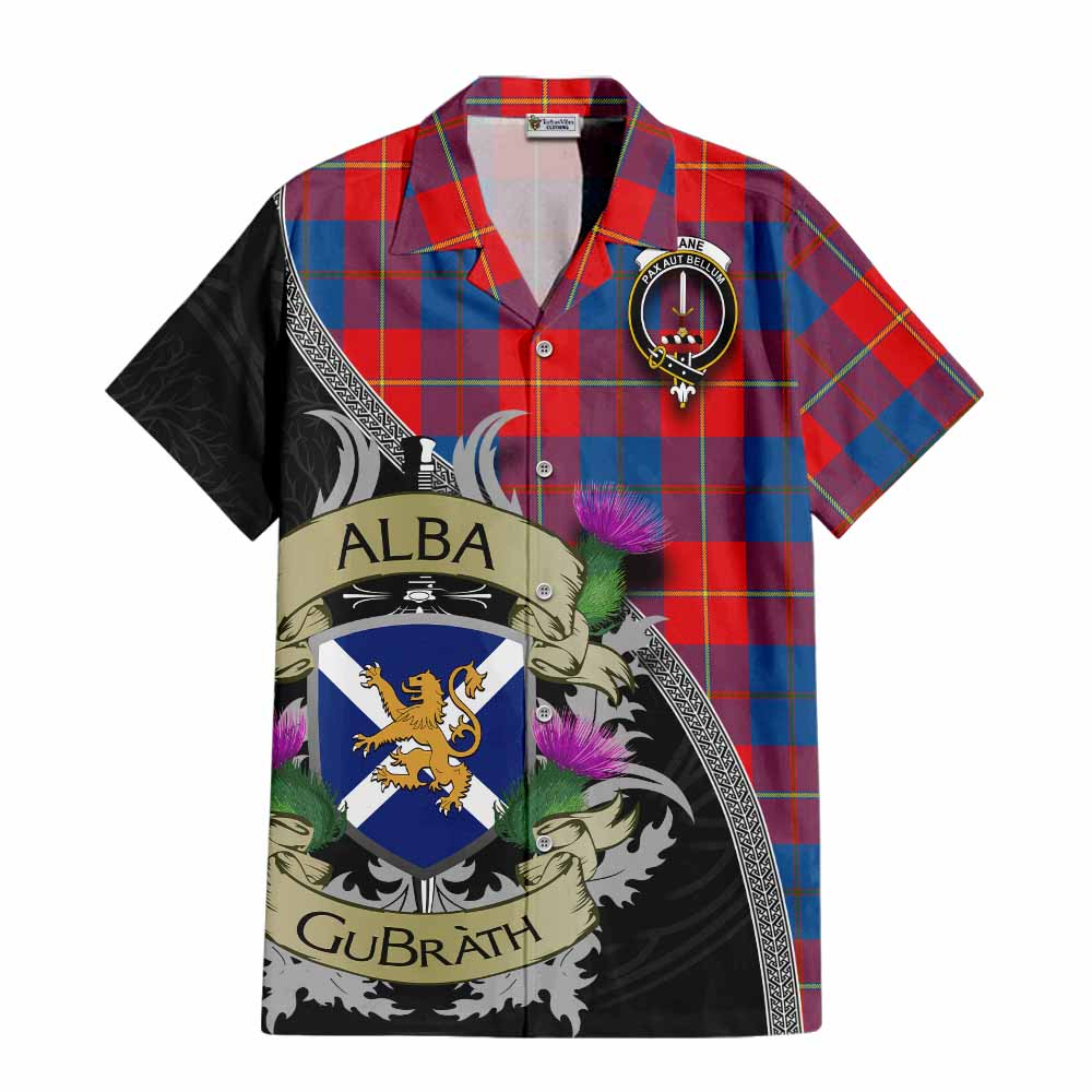 Blane Tartan Family Crest Hawaiian Shirt Lion Rampant Royal Thistle Shield Celtic Inspired Kid - Tartan Vibes Clothing
