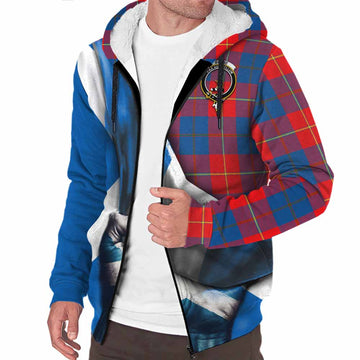 Blane Tartan Sherpa Hoodie with Family Crest Scotland Patriotic Style Unisex S - Tartan Vibes Clothing