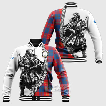 Blane Tartan Clan Crest Baseball Jacket with Highlander Warrior Celtic Style Unisex - Tartan Vibes Clothing