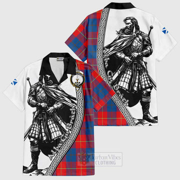 Blane Tartan Clan Crest Hawaiian Shirt with Highlander Warrior Celtic Style Kid - Tartan Vibes Clothing