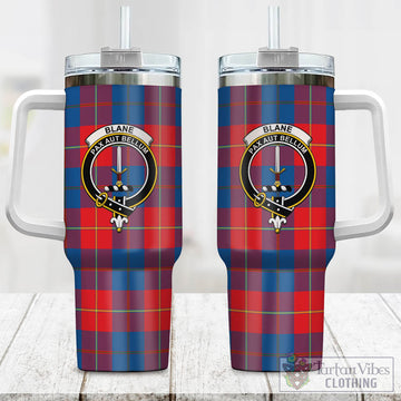 Blane Tartan Tumbler with Handle with Family Crest One Size 40 OZ - Tartan Vibes Clothing