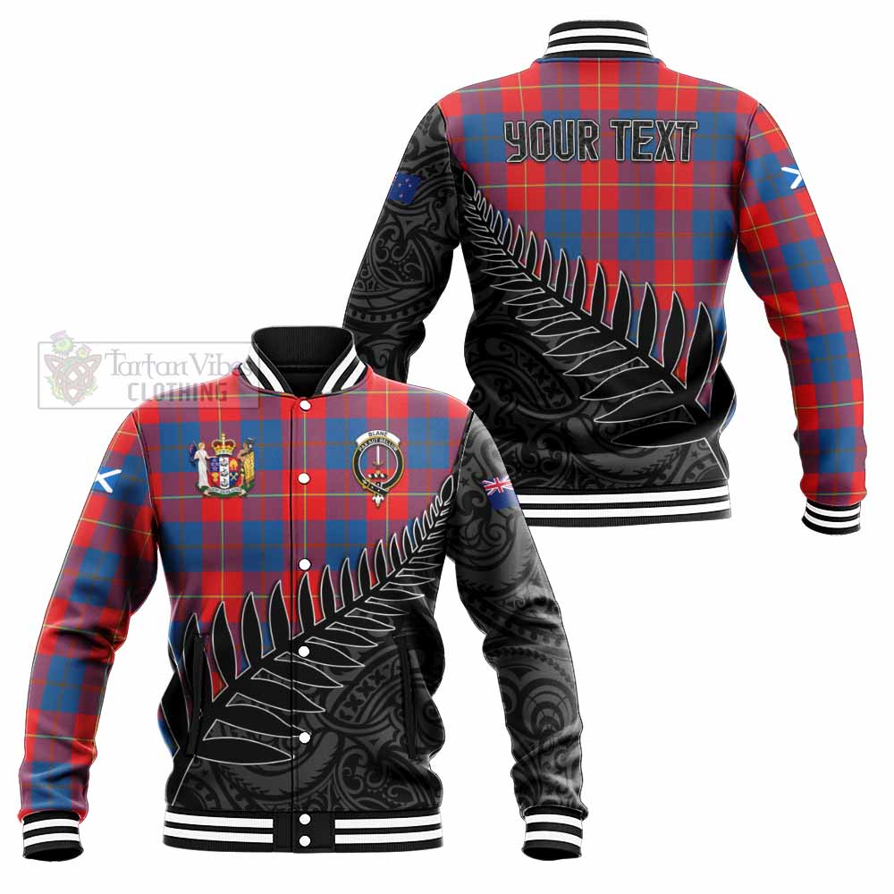 Blane Crest Tartan Baseball Jacket with New Zealand Silver Fern Half Style Unisex - Tartan Vibes Clothing