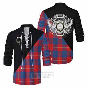 Blane Tartan Ghillie Kilt Shirt with Family Crest and Military Logo Style Men - Tartan Vibes Clothing