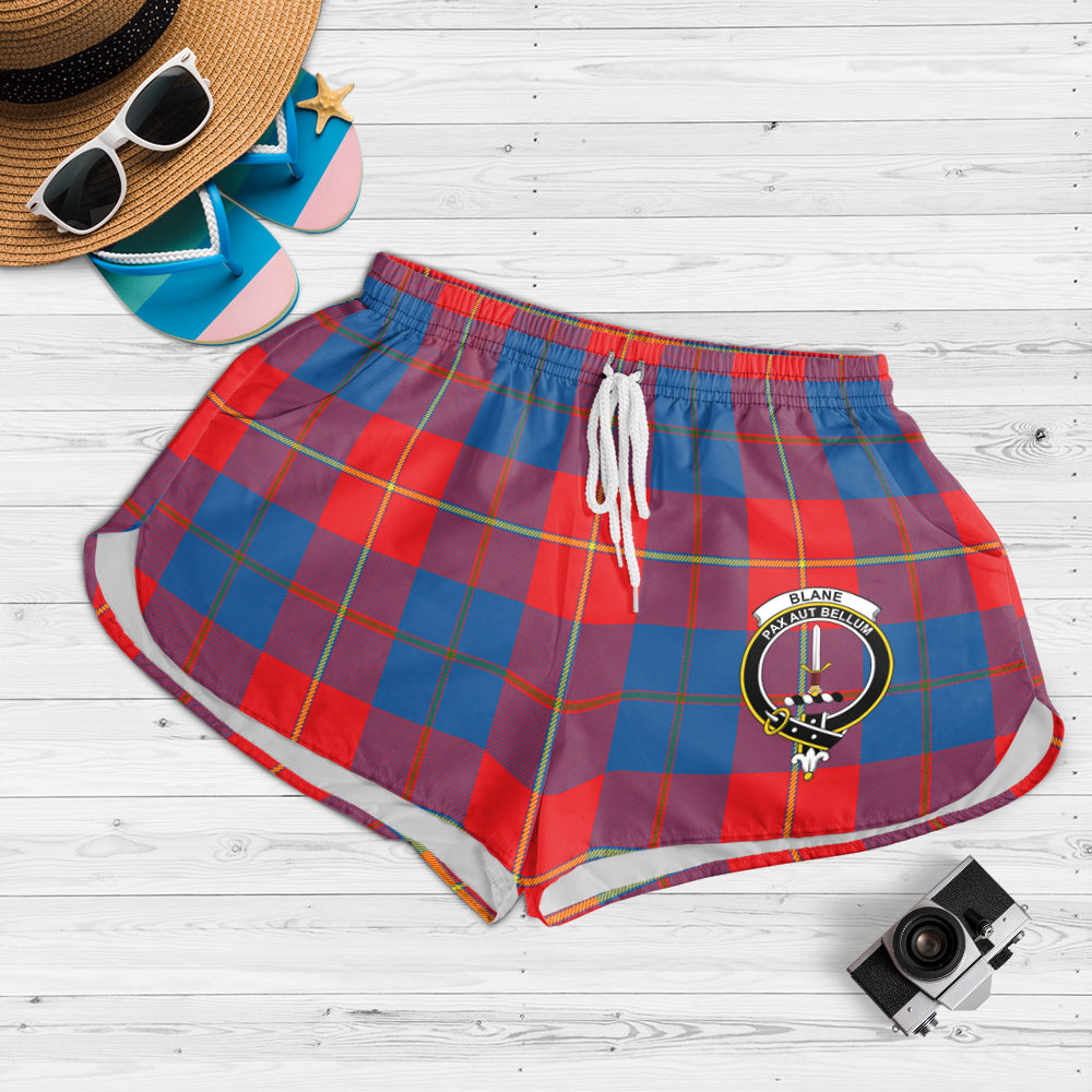 Blane Tartan Womens Shorts with Family Crest - Tartanvibesclothing