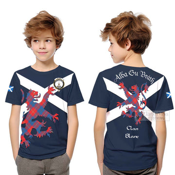 Blane Tartan Lion Rampant Kid T-Shirt Proudly Display Your Heritage with Alba Gu Brath and Clan Name Youth XL Size14 - Tartan Vibes Clothing