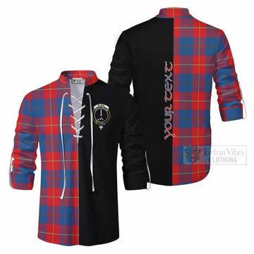 Blane Tartan Ghillie Kilt Shirt with Family Crest and Half Of Me Style Men - Tartan Vibes Clothing