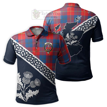 Blane Tartan Polo Shirt Featuring Thistle and Scotland Map Kid - Tartanvibesclothing Store