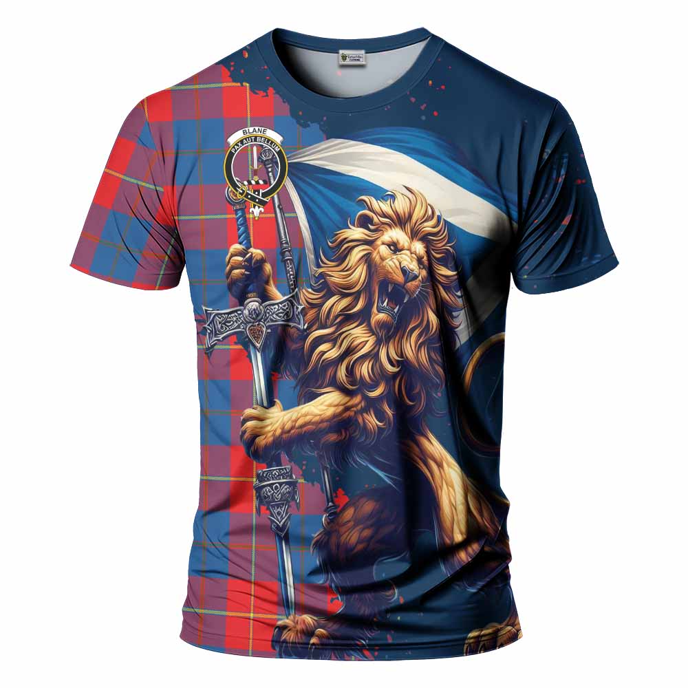 Blane Tartan Family Crest T-Shirt with Scottish Majestic Lion Kid's Shirt - Tartan Vibes Clothing