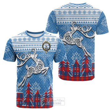 Blane Clan Christmas Cotton T-shirt Celtic Reindeer Style Kid's Shirt - Tartan Vibes Clothing