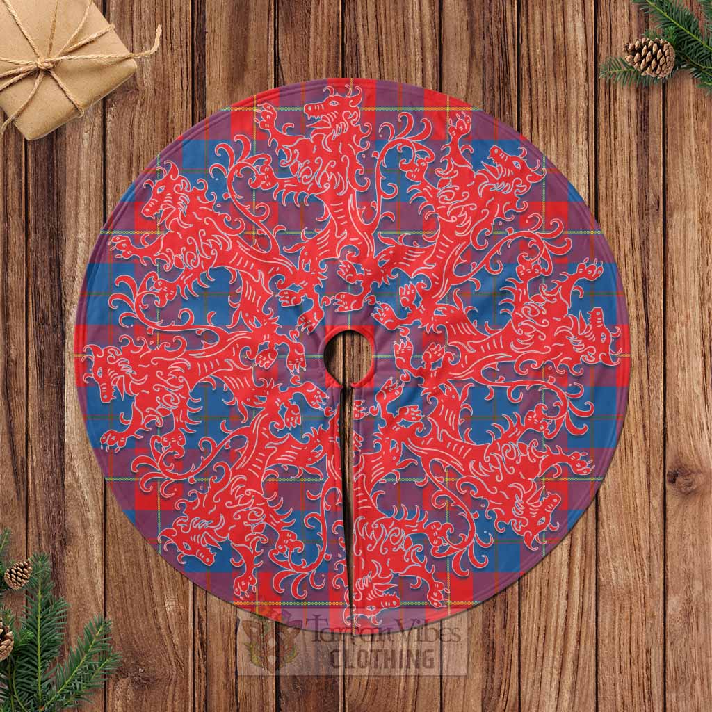 Blane Tartan Christmas Tree Skirt Lion Rampant Style Casual Tree Skirts - Tartan Vibes Clothing