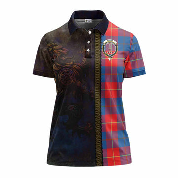 Blane Tartan Family Crest Women's Polo Shirt Alba Gu Brath Be Brave Lion Ancient Style Women - Tartan Vibes Clothing