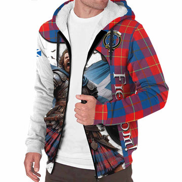 Blane Crest Tartan Sherpa Hoodie Inspired by the Freedom of Scottish Warrior Unisex S - Tartan Vibes Clothing
