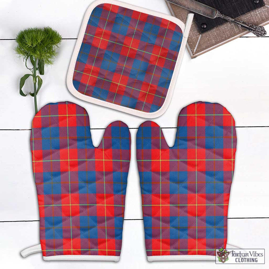 Blane Tartan Combo Oven Mitt & Pot-Holder Combo 2 Oven Mitt & 1 Pot-Holder Black - Tartan Vibes Clothing