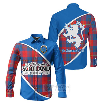 Blane Family Crest Tartan Long Sleeve Button Shirt Celebrate Saint Andrew's Day in Style Men's Shirt S - Tartan Vibes Clothing