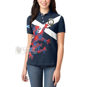 Blane Tartan Lion Rampant Women's Polo Shirt Proudly Display Your Heritage with Alba Gu Brath and Clan Name Women - Tartan Vibes Clothing