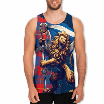 Blane Tartan Family Crest Men's Tank Top with Scottish Majestic Lion Men - Tartan Vibes Clothing