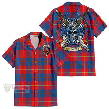 Blane Tartan Hawaiian Shirt with Family Crest Celtic Skull Style Kid - Tartan Vibes Clothing