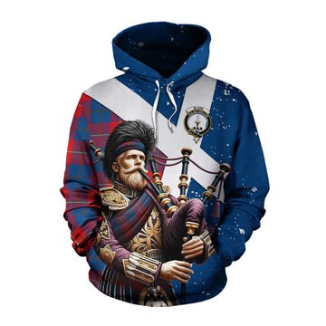Blane Tartan Cotton Hoodie with Family Crest Scottish Bagpiper Vibes Pullover Hoodie XS - Tartan Vibes Clothing