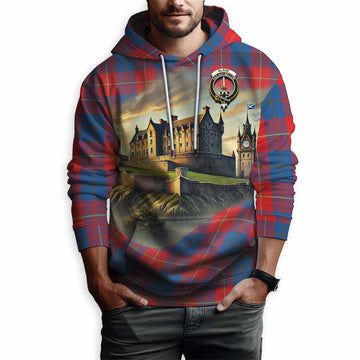 Blane Tartan Family Crest Hoodie with Scottish Ancient Castle Style Pullover Hoodie - Tartan Vibes Clothing