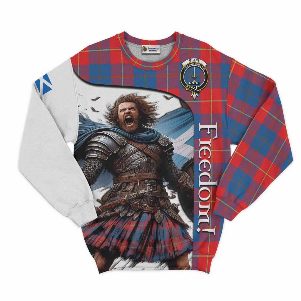 Blane Crest Tartan Sweatshirt Inspired by the Freedom of Scottish Warrior Unisex - Tartan Vibes Clothing