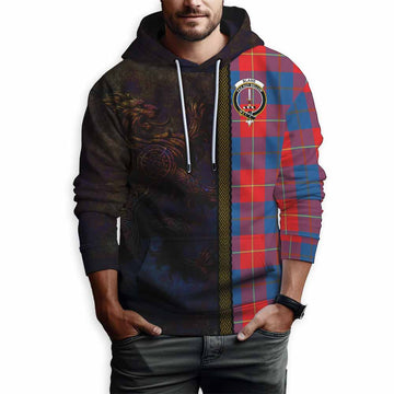 Blane Tartan Family Crest Hoodie Alba Gu Brath Be Brave Lion Ancient Style Pullover Hoodie - Tartan Vibes Clothing