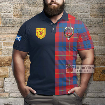 Blane Tartan Polo Shirt Alba with Scottish Lion Royal Arm Half Style - Tartan Vibes Clothing