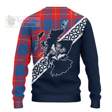 Blane Tartan Ugly Sweater Featuring Thistle and Scotland Map - Tartan Vibes Clothing