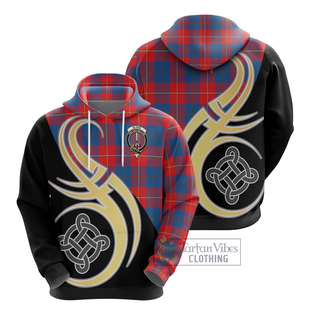 Blane Tartan Hoodie with Family Crest and Celtic Symbol Style - Tartan Vibes Clothing