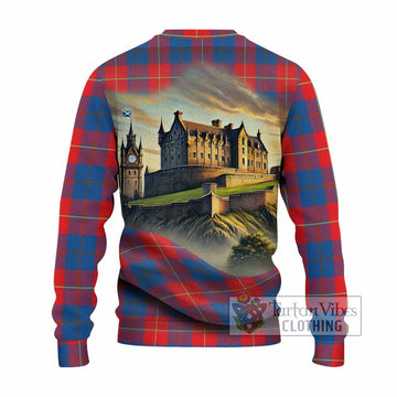 Blane Tartan Family Crest Knitted Sweater with Scottish Ancient Castle Style - Tartan Vibes Clothing
