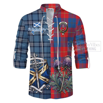 Blane Tartan Ghillie Kilt Shirt Happy St. Andrew's Day Half Tartan Style - Tartan Vibes Clothing