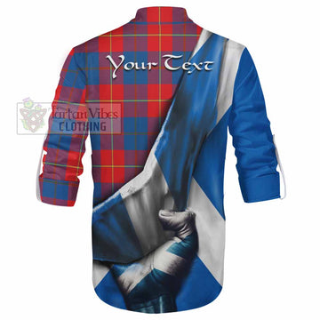 Blane Tartan Ghillie Kilt Shirt with Family Crest Scotland Patriotic Style - Tartan Vibes Clothing